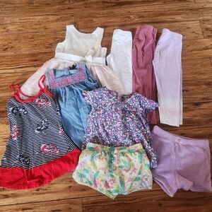 Girls Mixed Summer Lot - Floral, Stripes & Pastels 5T